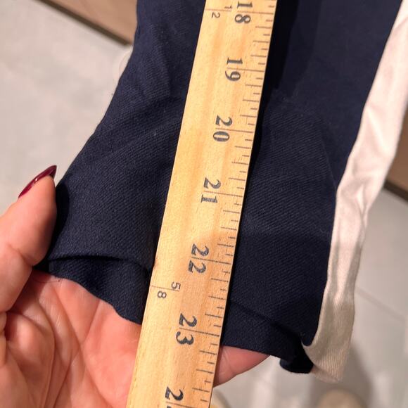 Zara Basic Navy Blue Pleated Jogging Pants with Tuxedo Stripe Size XS - Picture 9 of 10